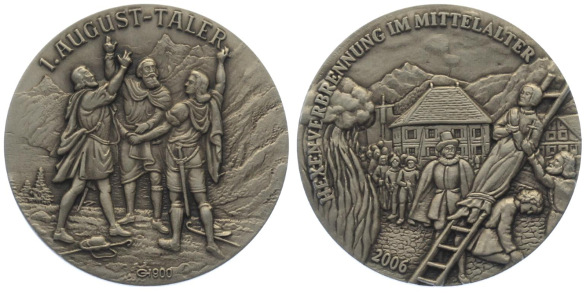 1. August-Taler 2006 - Hexenverbrennung im Mittelalter